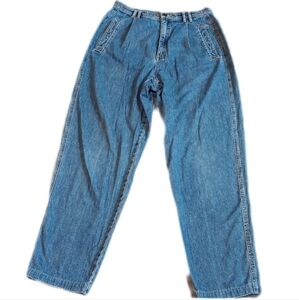 90s Vintage Lizwear Blue Denim High-Waisted Jeans, High Rise Denim, Womens 12